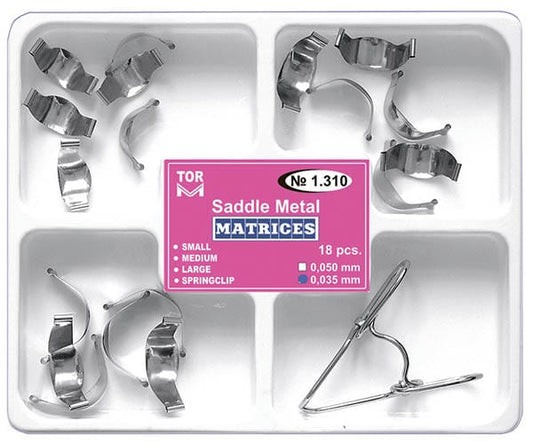 TOR-VM Saddle Metal Matrices Kit N 1.310 - 18pcs