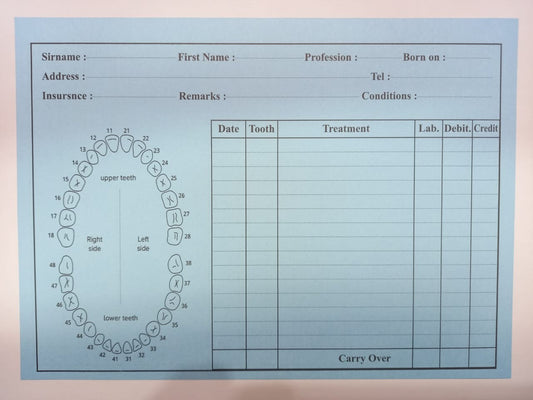 Dental Patient File 50pcs