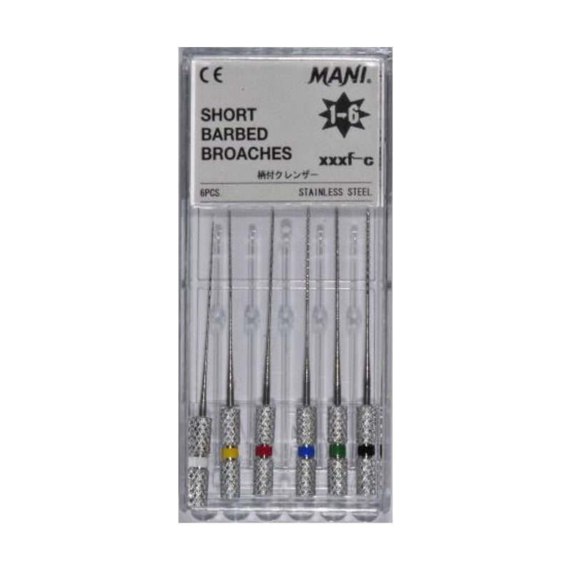 Mani Nerve Broaches #1-6 (6pcs)